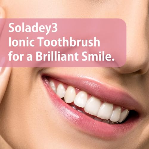 Soladey3 Ionic Toothbrush, Solar Panels and TiO2 Semiconductor, 4 Row Ultra Fine Orange, You can Brush Without Toothpaste