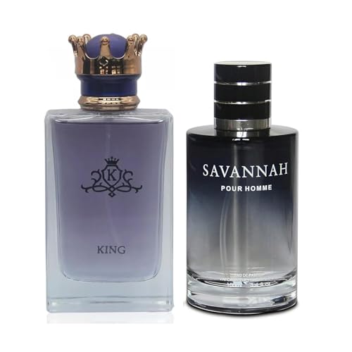 TWISHA King&Savannah Men Cologne Set Eau De Parfum Spray For Men Fruity Notes Enriched By A Strong Woody Based Fragance Ideal for Day Wear - 3.4 Fl Oz