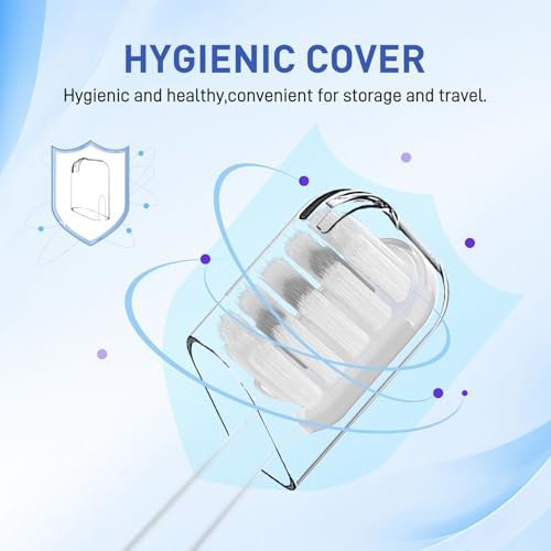 Toothbrush Heads Replacement Compatible with Laifen Wave Electric Toothbrush, Gum Care - Transparent, 10 Pack
