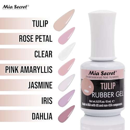Mia Secret Rubber Gel for nails MADE IN USA for Salon and DIY (Tulip, 0.5 fl oz)