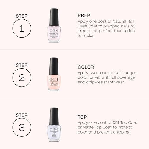 OPI Nail Lacquer Nail Polish | Sheer Light Nude Pink Crème Chip Resistant Nail Polish | Vegan, Fast Drying, Streak Free