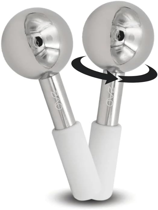 Stainless Steel Ice Globes for Face and Eye (Silver), Durable Cryo Globes Use to Reduce Puffiness, Tighten Pores and Sinus Relief, Face Globes for Facial Massages and Daily Beauty Routines