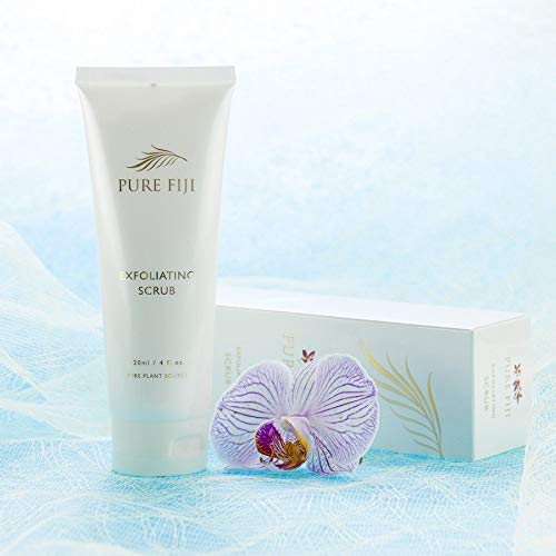 Pure Fiji Exfoliating Scrub - Facial and Body Scrub with Vitamin E, Coconut Oil Exfoliating Body Scrub for Women and Men, 4 Ounce