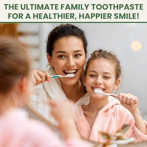 Optivida (Fluoride Free) Colloidal Silver (20ppm) Infused Xylitol Toothpaste for Adults & Kids. Anti-Cavity*, Anti-Plaque* Coral Toothpaste with Spearmint Oil for Gum Health & Teeth whitening - 4oz