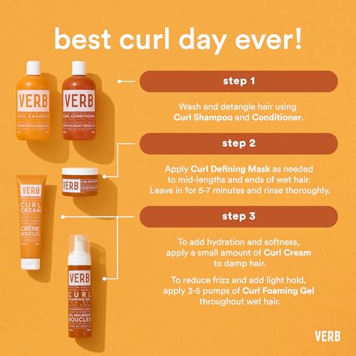 VERB Curl Defining Mask, 6.5 fl oz - Curl Definition + Retention - Moisturize + Reduce Frizz - Vegan, No Parabens or Harmful Sulfates
