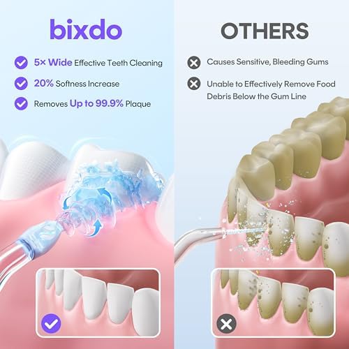 Water Flosser Travel Size - Portable Water Flosser Cordless for Teeth Gums Braces Cleaning, Oral Irrigator with 3 Modes, IPX7, Low Noise for Adult Kids, Mini Travel Essentials, A30 Pro Purple