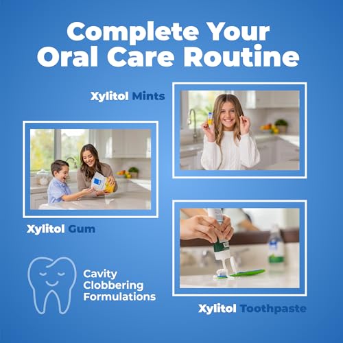 Epic Fluoride & Xylitol Toothpaste for Adults - 31% Xylitol for Clean Teeth - SLS Free Toothpaste with Fluoride for Oral Care - Spearmint Flavored, 4.9oz Tube (Pack of 2)