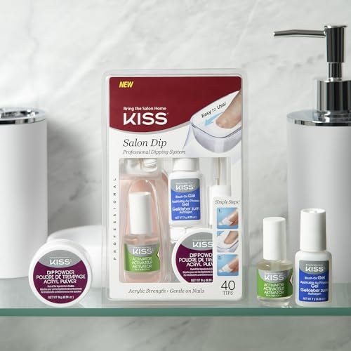 Kiss Salon Dip Prof Dipping System Acrylic Strength 40 Tip