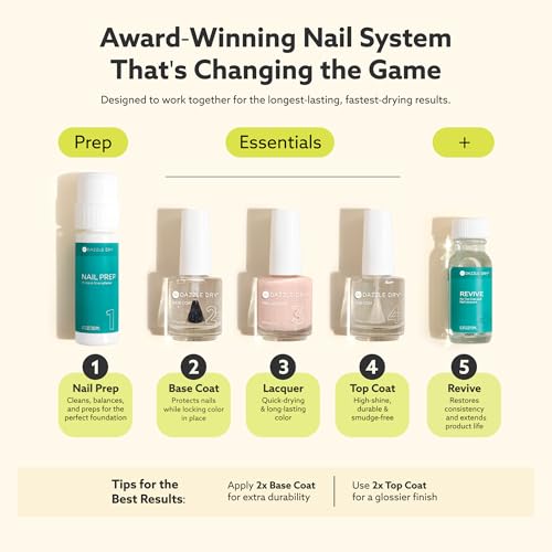 Dazzle Dry Nail Lacquer (Step 3) - Raspberry Rush - A raspberry with purple undertones. Full coverage cream. (0.5 fl oz)