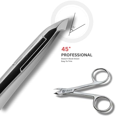 Macs Professional Cuticle Nipper – Surgical Stainless Steel, Precision Half-Jaw Blades, Ergonomic 4-Inch Cuticle Remover & Trimmer for Manicure & Pedicure