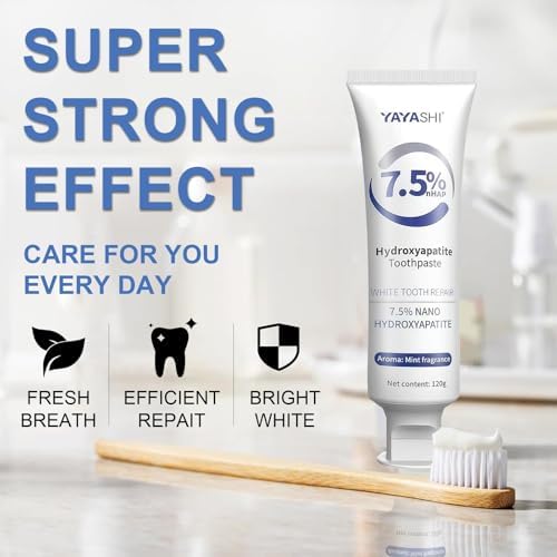 Set 2-Pack Hydroxyapatite Toothpastes for Enamel Protection and Tooth Strengthening, Gentle Mint, Fresh Breath, Daily Use for Oral Health