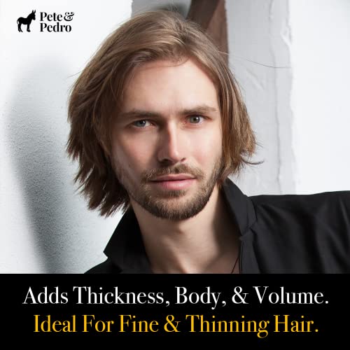 Pete & Pedro THICK Hair Cream - Light-Holding, Thickening & Texture Styling Cream | For Fine, Thin, & Thinning Hair, Men & Women | Adds Thickness, Body, Volume, Fullness | As Seen on Shark Tank, 4 oz.