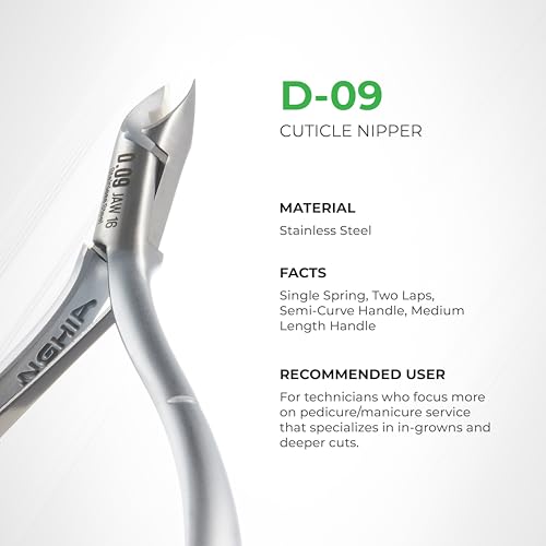 NGHIA Cuticle Nipper - D-09 JAW 16 | Stainless Steel | Durable and Sharp | Ideal for Salons and Home Use