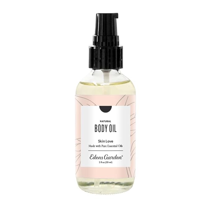 Edens Garden Skin Love Bath & Body Oil – Anti-Aging Blend with Pure Essential Oils & Vitamin E for Smooth, Hydrated Skin – Natural Moisturizer for Scars, Wrinkles & Stretch Marks, 2 fl oz (59 ml)