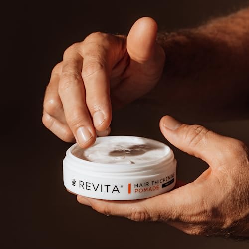DS Labs Revita Hair Thickening Pomade for Men - Matte Finish, Medium Hold Styling Cream, With Biotin, Caffeine & Beeswax, Supports Fuller-Looking Hair, 3.3 Fl Oz