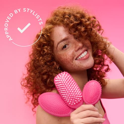 Wet Brush Speed Dry Hair Brush - Black - Vented Design and Ultra Soft HeatFlex Bristles Are Blow Dry Safe With Ergonomic Handle Manages Tangle and Uncontrollable Hair - Pain-Free (Pack of 2)