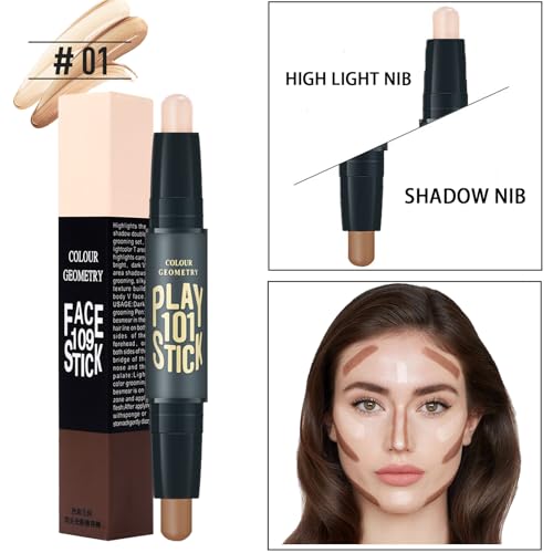 All in One Makeup Kit for Women Full Kit, Makeup Set 12 Colors Eyeshadow, Foundation & Primer, Lipsticks, Eyeliner, Mascara, Contour Stick, Brow Soap, Brush & Sponge, Make Up Gift Set for Women, Teens