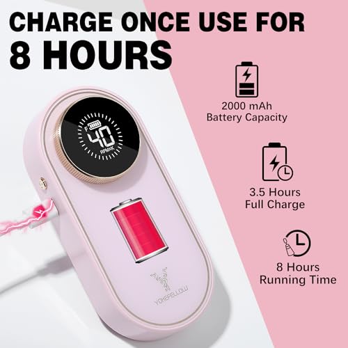 YOKE FELLOW Nail Drill Machine - 40000 RPM Electric Nail File Nail Drills for Acrylic Nails Professional with 12 Drill Bits Manicure Pedicure Polishing Nail Drill for Home Use