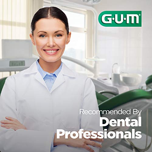 GUM Professional Clean Floss Picks - Extra Strong Shred-Resistant Floss, Easy Grip Handle - Dental Flossers for Adults - Fresh Mint Flavor, 90 Count (Pack of 6)