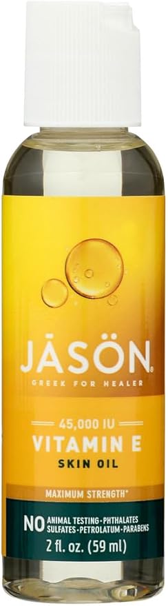 JASON Skin Care Vitamin E Oil 45,000 I.U. 2 fl. oz. Pure & Natural Beauty Oils (a) - 2pc