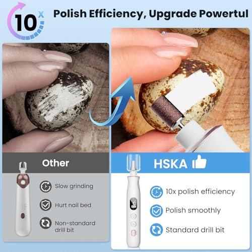 Nail Drill Electric Nail File - Cordless Professional Nail Filer for Manicure and Pedicure, Portable Nail Drill Machine Kit for Acrylic Gel Nails Thick Toenails Nail Grind