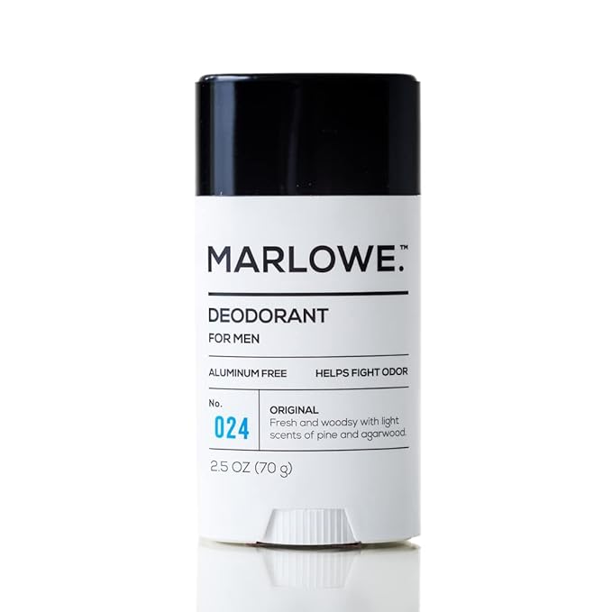No. 024 Mens Deodorant 2.5 oz, Natural Deodorant for Men, Aluminum Free Stick, Made with Coconut Oil, Shea Butter & Jojoba, Only No-Nonsense Ingredients, Fresh & Woodsy Scent