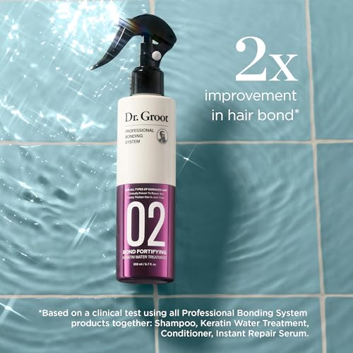 Dr. Groot Bond Fortifying Keratin Treatment, Clinically Proven for Repair and Thickening of Dry, Thin, Damaged Hair - Hair Mask, Glass Hair Effect, Korean Professional Bonding System