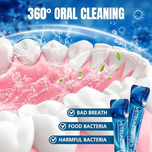 Travel Size Toiletries Mouthwash Packets - TSA-Approved Mini Mint Mouthwash for Adults, Alcohol & Fluoride-Free Oral Care for Air Travel Gifts, Dates & Office, Individually Wrapped (Pack of 30)
