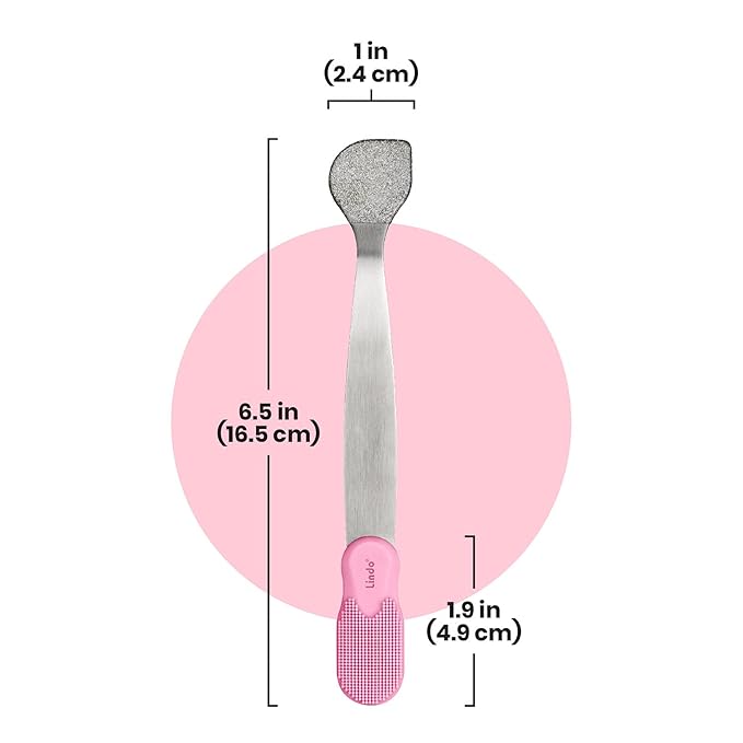 Lindo Beauty Buffer - Microdermabrasion Tool, Diamond Infused, Embedded Silicone Lip Scrubber, For Smooth Skin, Radiant Complexion, Travel Pouch Included