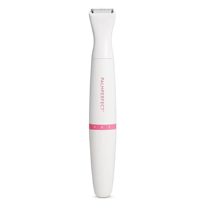 Clio PALMPERFECT Pro Series Bikini Trimmer for Women - Includes Foil Shaver and Exfoliating Brush Head - Cordless Hair Removal Electric Razor