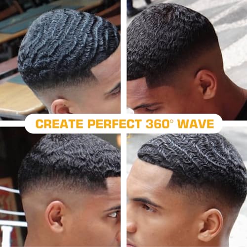 Wave Pomade for Men Strong Hold Easy Wash 360 Wave Training Hair Cream, Waves Grease for Men Promotes Layered Waves, Moisture, Silky Shine, Wave Pomade Wave Brushe Silky Durag Wave Cap Set (Blue)