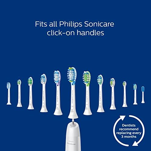 Philips Sonicare G3 2-in-1 Plaque Removal + Gum Care Brush Heads, Genuine Replacement Toothbrush Heads, White, 2 Pack, HX9052/65