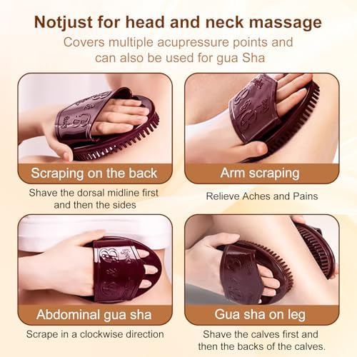 2PCS Meridian Brush Massage Brush, Beauty Salon Professional Custom Meridian Brush, Full Bodys Relaxation Comb Massage Tools
