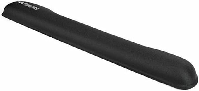 StarTech.com Foam Keyboard Wrist Rest for Ergonomic Typing Support - Padded Non-Slip Keyboard Cushion - Laptop or Desktop Computer Keyboard Wrist, Hand & Arm Rest - Soft Black Nylon Rest Pad, TAA
