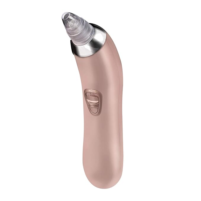 Vivitar Microdermabrasion/Facial Pore Cleanser, Vacuum Suction Exfoliating Extractor Tool With 3 Beauty Attachments, Removes Blackheads & Whiteheads, Rose Gold