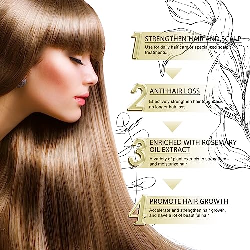 180 ML Eelhoe Hair Growth Oil, Carvenchi Natural Hair Growth Organic Rosemary Oil for Dry Damaged Hair and Growth Thin Hair.