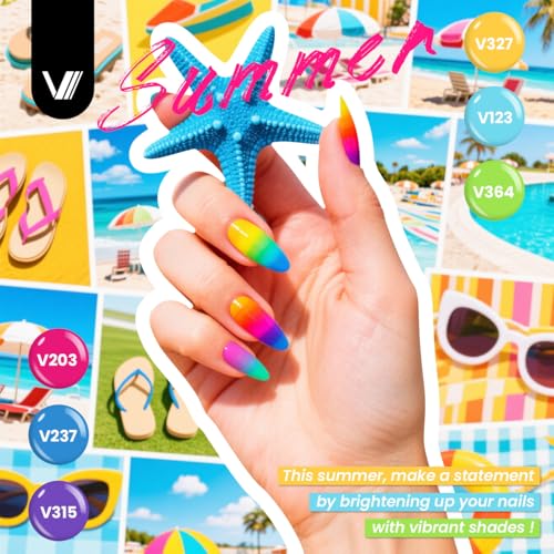 VANREESA 60 Pcs Gel Nail Polish Set, 55 Colors Gel Polish with Base Coat & 4 Effects Top Coat Full-Color Gel Polish Set All Seasons Nail Kit Gifts for Women Girls Nail Salon at Home