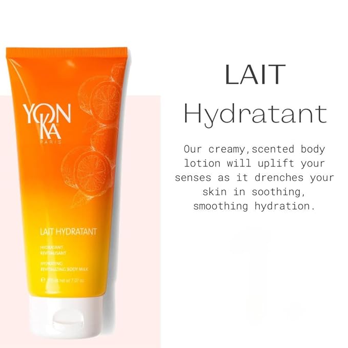 Yon-Ka Sweet Orange Body Milk, Lightweight Body Moisturizer with Vitamin E to Repair Skin, Natural Almond and Coconut Oils Hydrate Dry Arms and Legs (200ml)