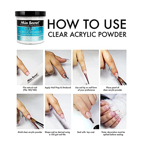 Mia Secret Clear Acrylic Powder (2oz)
