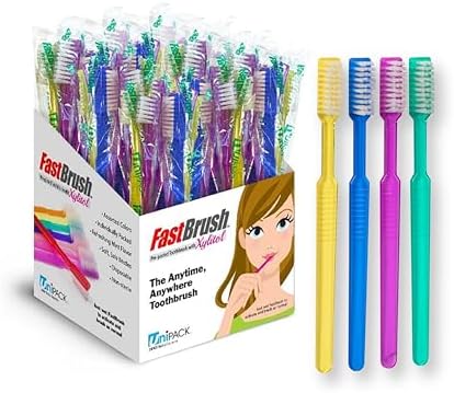 Dukal Fast Brush Pre-Pasted Disposable Toothbrushes (Box of 100)