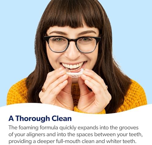 EverSmile AlignerFresh Original Clean Foam – Cleaner Compatible w/Invisalign and All Clear Aligners & Retainers – Eliminates Bacteria, Whitens Teeth, Fights Bad Breath – 50ml (2 Pack)