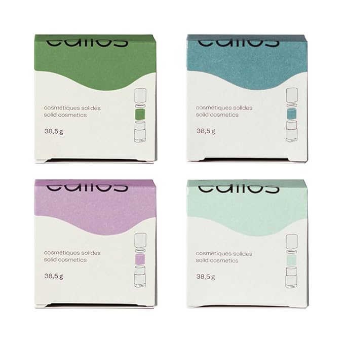 KIIMA Refillable Deodorant Refill Kit Edilos Green Beaver Exotic Paradise & Fruity Escape & Fresh Verve & Freedom Natural Deodorant formulated without Aluminum or Parabens 38.5g (Pack of 4)