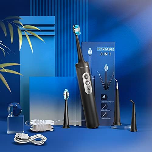 Water Floss Electric Toothbrush, Four-Mode Three-in-one Dental Cleaning Set, More Functions, Better Protection of Teeth