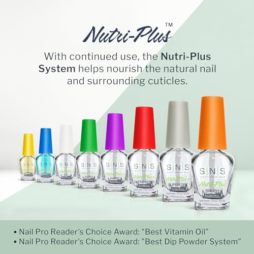 SNS Base Coat Nail Polish for Nail Dip Powder Set, 4 Pack - Long-Lasting & Fast-Drying Nail Strengtheners Gel Base for Quality Colors - Low-Odor Dipping Powder Polish, No UV Lamp Required, 0.5 Oz