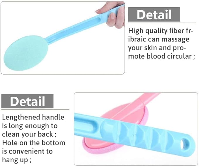 2 PCS Body Lotion Applicator Back Washer for Shower, Eyxformula Long Handle Self Tanning Back Applicator Back Lotion Applicators, Back Moisturizer Sunscreen Applicator