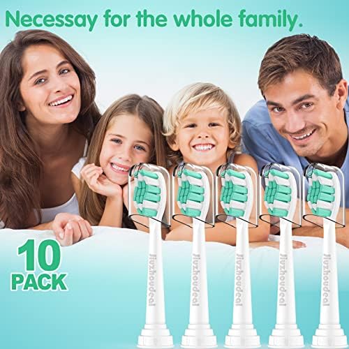 Replacement Toothbrush Heads Compatible with Philips Sonicare: Electric Brush Heads for Sonicare C2 Plaque Control Protective Clean 4100 5100 6100 Toothbrush, 10-Pack