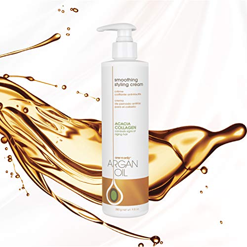 One 'n Only Argan Oil Smoothing Styling Cream, Helps Protect Hair Color, Eliminates Frizz, Hydrates, Adds Shine, Definition, and Texture for a Flexible Hold, 9.8 Ounces