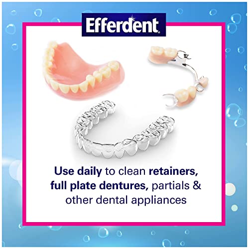 Efferdent Denture Cleanser Tablets, Complete Clean, Tablets, Multicolor, 252 Count