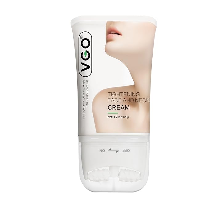 VGO Neck Firming Cream - Anti-Aging & Wrinkle Smoothing for Neck & Décolleté with Polypeptides, Retinol & Hyaluronic Acid - Lifts & Evens Skin Tone. 4.23 Fl Oz
