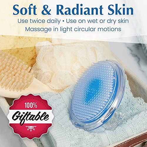 Dylonic Exfoliating Body Scrub Razor Bump Brush, Ingrown Hairs Solution Pads - After Waxing Skin Care Exfoliator for Body Shaving Irritation, Strawberry Legs, Armpit, Bikini Body Exfoliator Scrubber